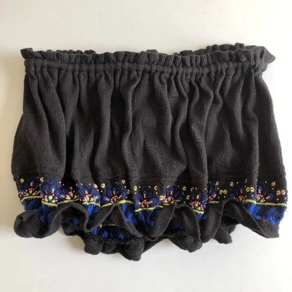 NWT Free People No More Tiers Beaded top black S - Picture 6 of 9